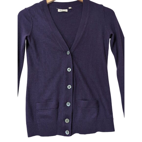 Martin Osa Cardigan Sweater Womens S Blue Cashmere Silk Button Front V-Neck - Picture 3 of 9